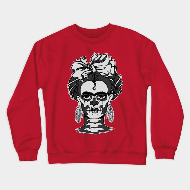 Frida - Calavera - Day of the dead - mexican design Crewneck Sweatshirt by verde